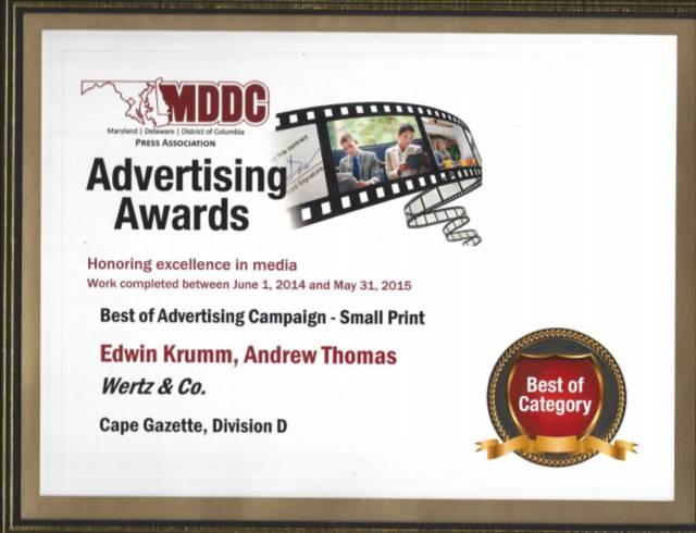 Wertz Cape Award Image